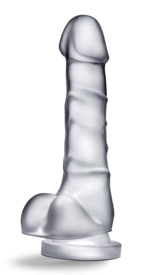 Blush B Yours Diamond Quartz Clear Anal Dildo with Suction Cup, 7.5 in - BL-58129