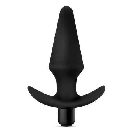 Blush Anal Adventures Platinum Silicone Vibrating Plug — Black - BL-10595