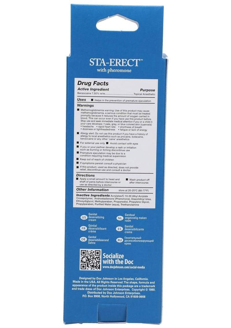 Sta-Erect Delay Cream for Men - 2 Oz. - Boxed by Doc Johnson