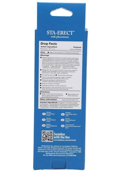 Sta-Erect Delay Cream for Men - 2 Oz. - Boxed by Doc Johnson