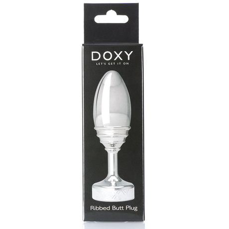DOXY Ribbed Aluminium Butt Plug — 7cm Insertable, 155g - DX1179