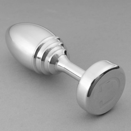 DOXY Ribbed Aluminium Butt Plug — 7cm Insertable, 155g - DX1179