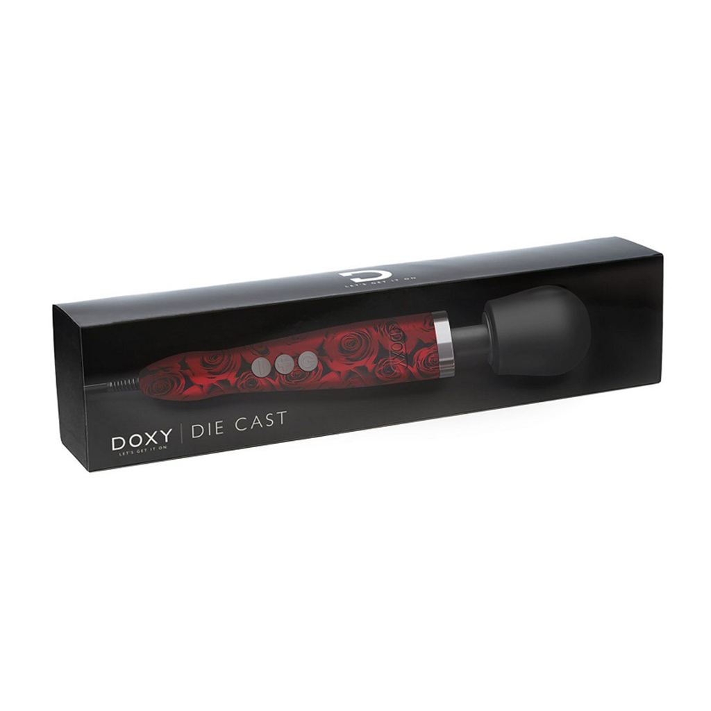DOXY Die Cast Wand — Roses (37 cm, Weighted Motor) - DX7807