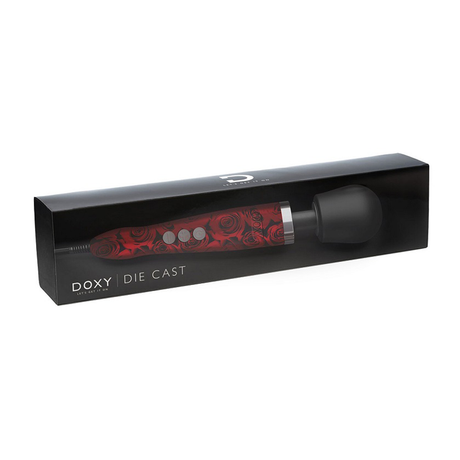 DOXY Die Cast Wand — Roses (37 cm, Weighted Motor) - DX7807