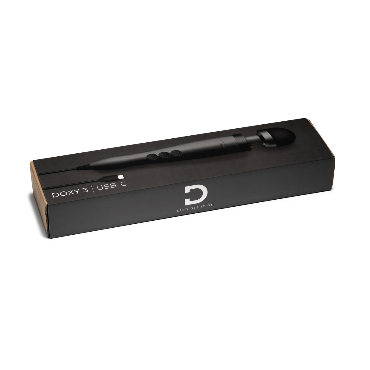 DOXY 3 USB-C Personal Massager - Matte Black, 28cm - DX8217