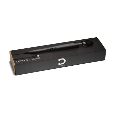 DOXY 3 USB-C Personal Massager - Matte Black, 28cm - DX8217