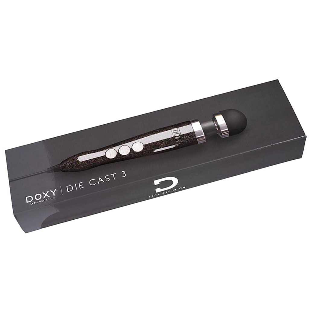 DOXY Die Cast 3 Compact Wand Massager — Disco Black - DX8408