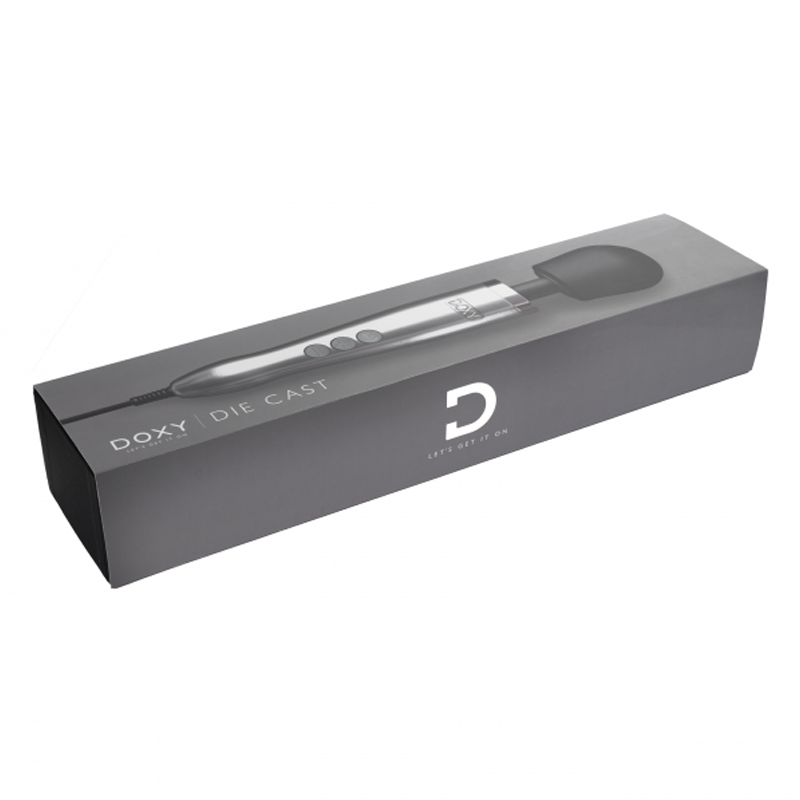 Doxy Die Cast Wand Vibrator — Brushed Metal, 37 cm - DX8971