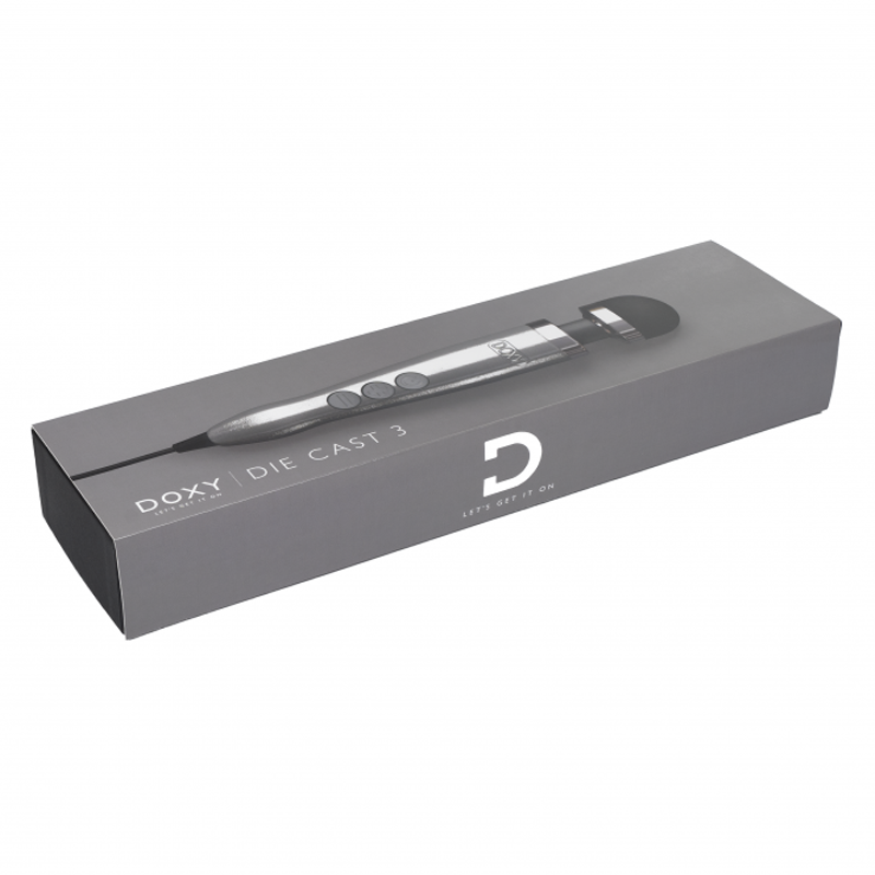 DOXY Die Cast 3 Brushed Metal Wand Massager - DX9244