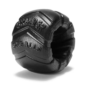 Oxballs Grinder 1 Small Short Tire-Tread Silicone Ballstretcher - Black - OX-1117-BLK