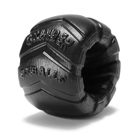 Oxballs Grinder 1 Small Short Tire-Tread Silicone Ballstretcher - Black - OX-1117-BLK