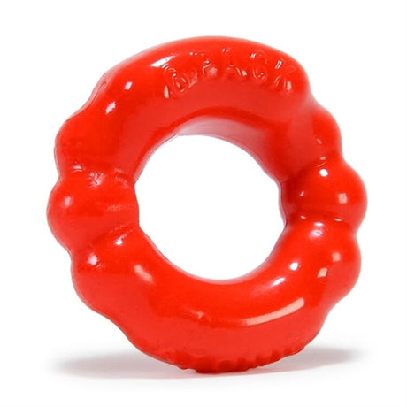 Oxballs Atomic Jock 6-Pack Cock Ring, Red — Skinflex Blend - OX-AJ1005-RED