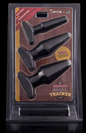 SI Novelties Personal Anal Trainer Kit — Black, 3 Sizes - SI-40602