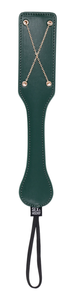 Sportsheets Indica Chain Impressions Paddle — Emerald Green - SS10225