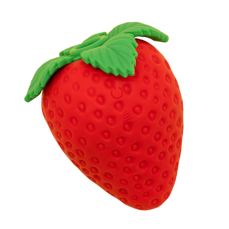 Emojibator Strawberry Vibrator & Suction Toy, 2.9-inch - EM7006