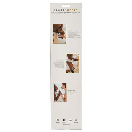 Sportsheets Expandable Spreader Bar and Cuff Set - SS326-02