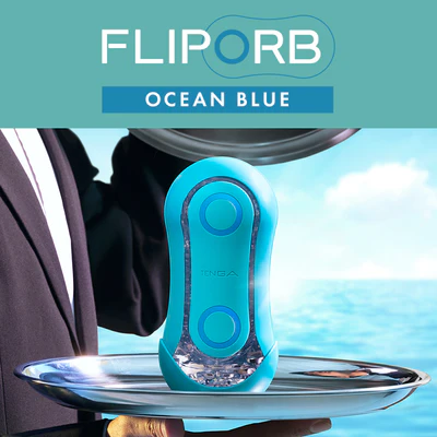 Tenga Flip Orb Reusable Male Masturbator — Ocean Blue - TN526