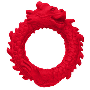 XR Brands Rise of the Dragon Silicone Cock Ring — Red - CC-AH296