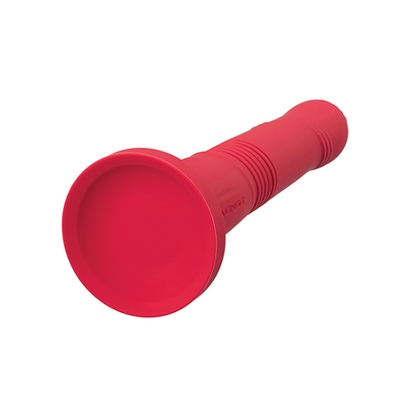 Lovense Gravity Thrusting Dildo — Red, Suction & App Control - LS0104