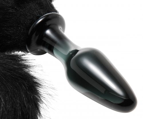 Midnight Fox Glass Plug With Tail by XR Brands