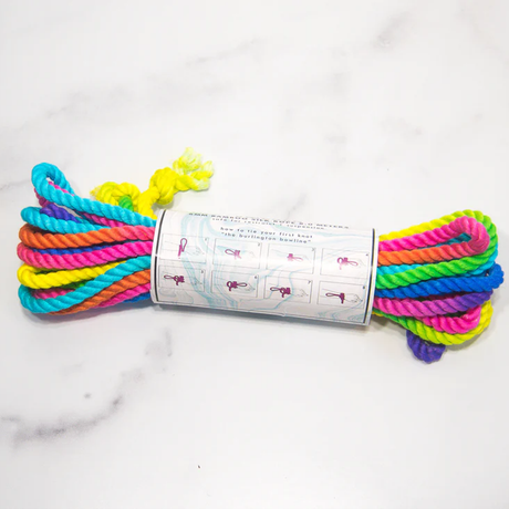 Emojibator Rainbow Bamboo Silk Bondage Rope — 8 m - EM9530