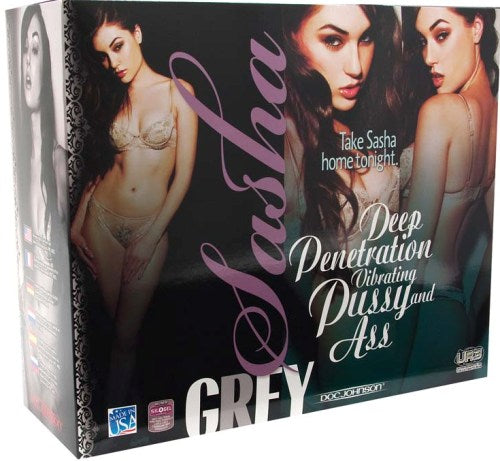 Sasha Grey Ultraskyn Deep Penetration Vibrating Pussy and Ass by Doc Johnson