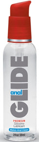 Body Action Anal Glide Silicone Lubricant, 2 oz Pump - BA-AG20