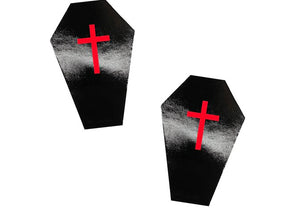 Neva Nude Wet Vinyl Coffin Pasties — 2-Pack Nipple Covers - NN-RCR-COF