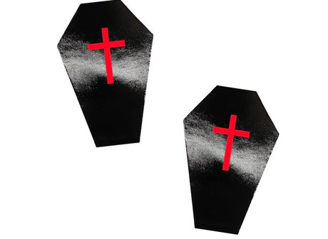 Neva Nude Wet Vinyl Coffin Pasties — 2-Pack Nipple Covers - NN-RCR-COF