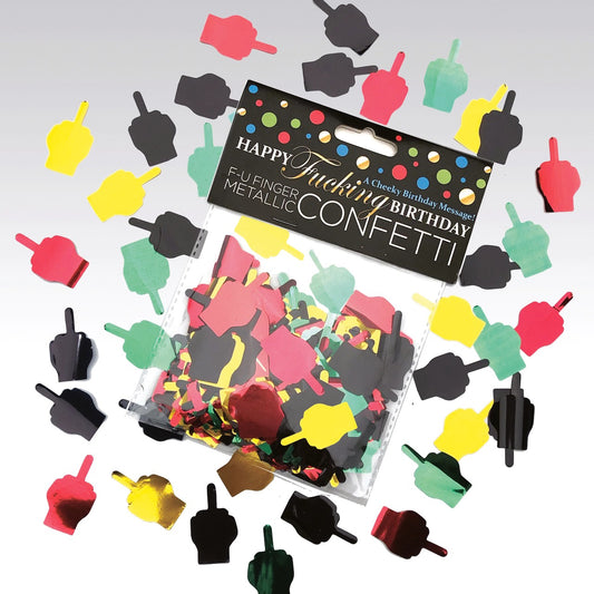 Little Genie Cheeky Middle-Finger Birthday Confetti — Metallic 3 oz - LG-CP1054