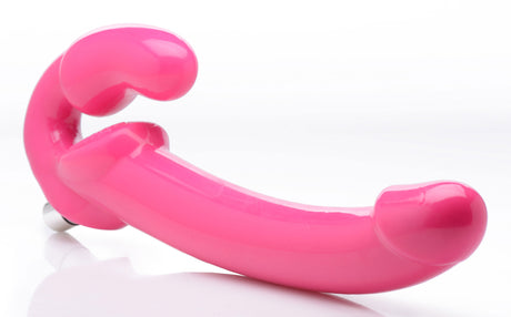 XR Brands 7X Revolver Slim Strapless Strap-On Vibrator, Pink - SU-AG583
