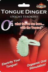 Hott Products Tongue Dinger Night Stroker — Glow 2 in Tongue Ring - HTP2192