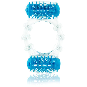 Screaming O ColorPop Quickie Two-O Vibrating Ring — Blue - CP-TWO-BU-110E