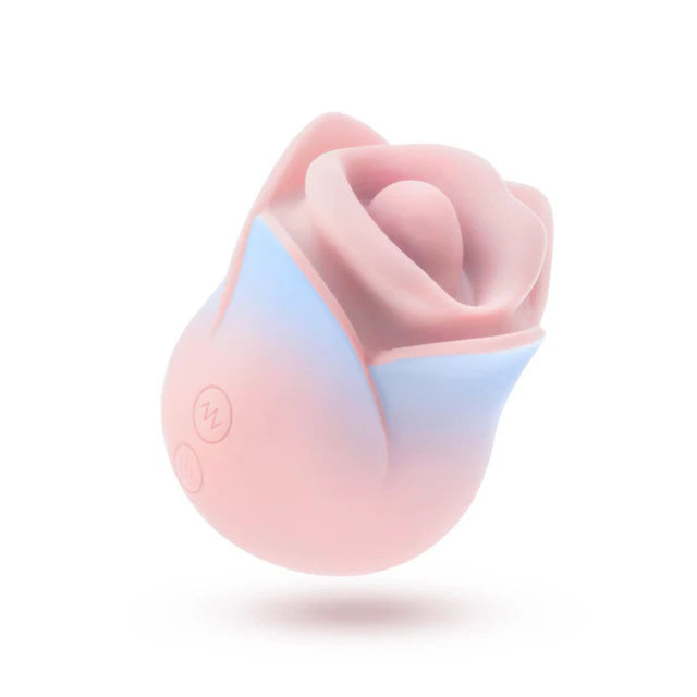 Blush Kissing Rose Clitoral Vibrator — Pink, 10 Modes - BL-25620