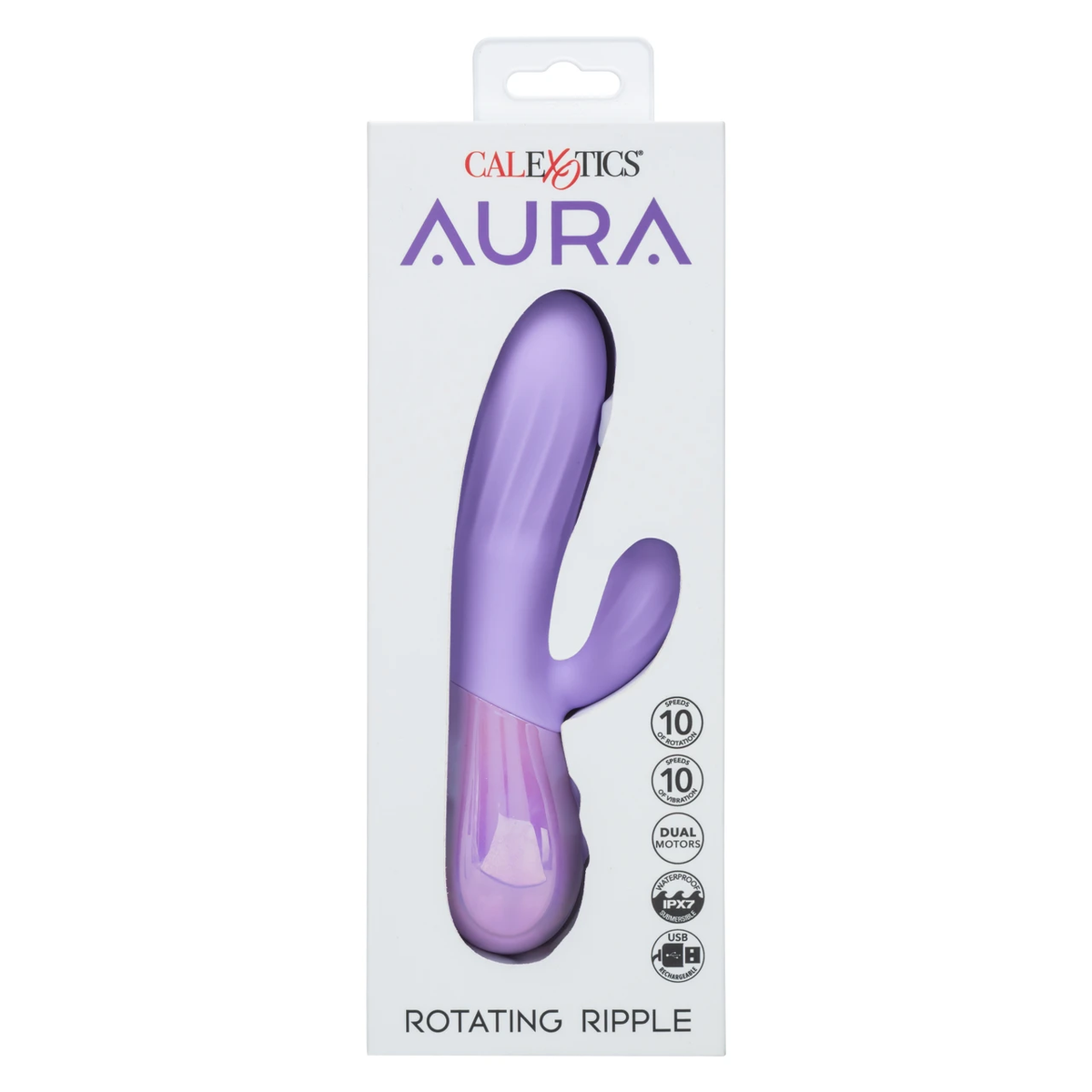 CalExotics Aura Rotating Ripple Vibrator — Purple - SE0648473
