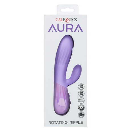 CalExotics Aura Rotating Ripple Vibrator — Purple - SE0648473