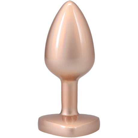 Doc Johnson Booty Bling Metal Heart Anal Plug — Medium, Gold - DJ7017-19-BX