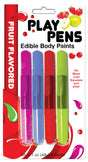 Hott Products Play Pen Edible Body Paint Brushes — 4 Fruit Flavors - HTP2162
