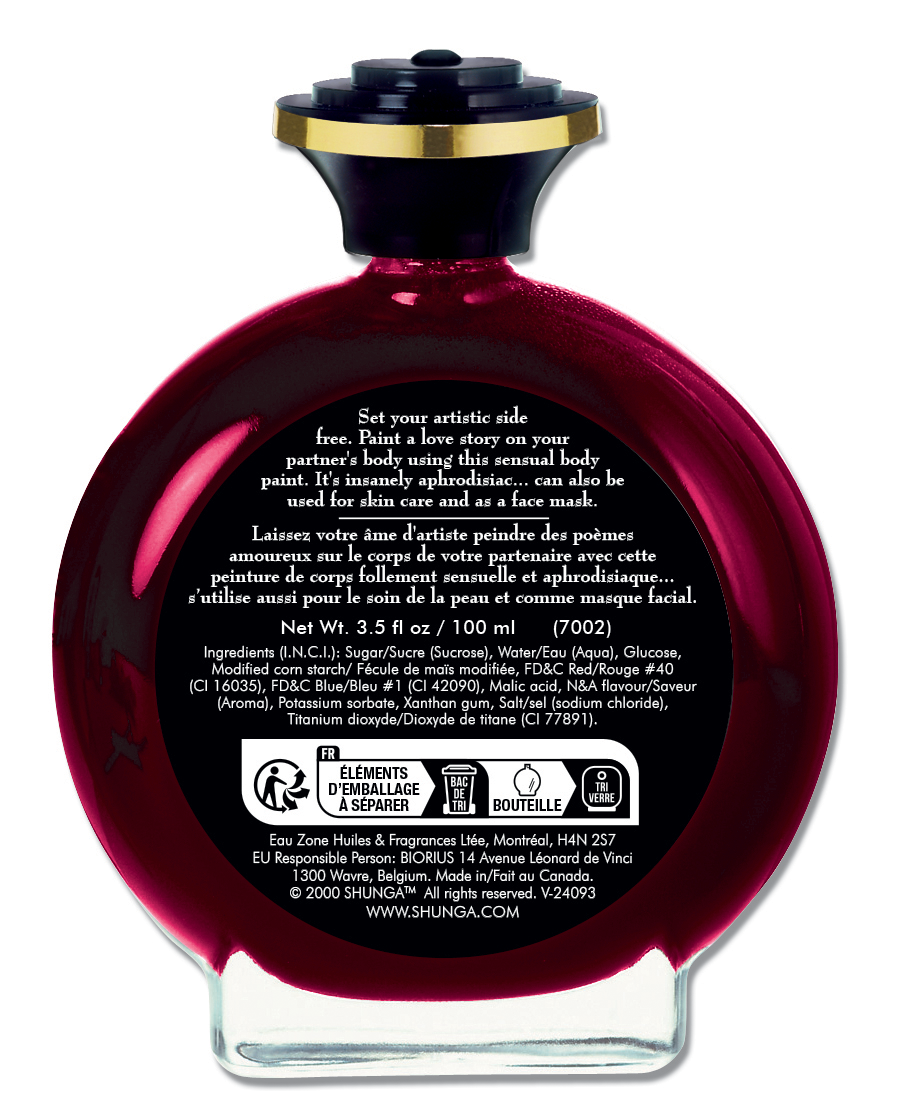 Edible Body Paint - Sparkling Strawberry Wine - - 3.5 Fl. Oz. / 100 ml by Shunga