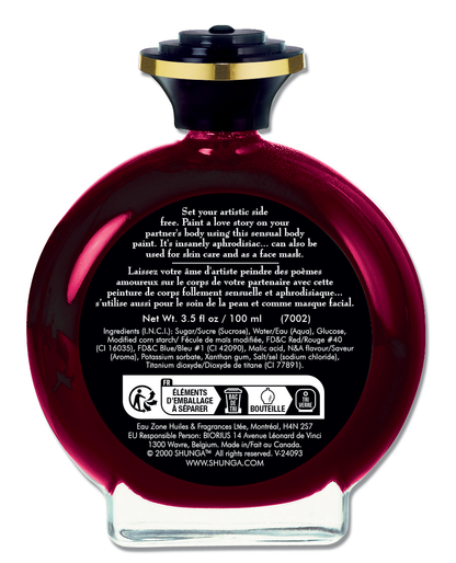Edible Body Paint - Sparkling Strawberry Wine - - 3.5 Fl. Oz. / 100 ml by Shunga