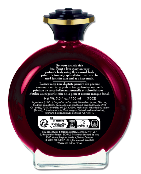 Shunga Edible Body Paint — Sparkling Strawberry Wine, 100 ml - SHU7002