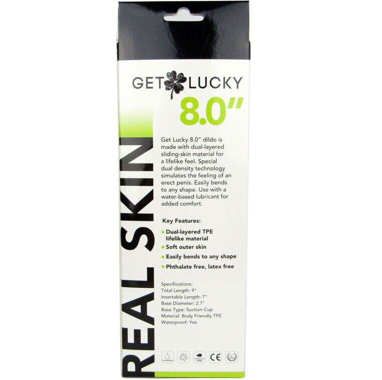 Real Skin 8" Dual Layer Dildo - Light Brown