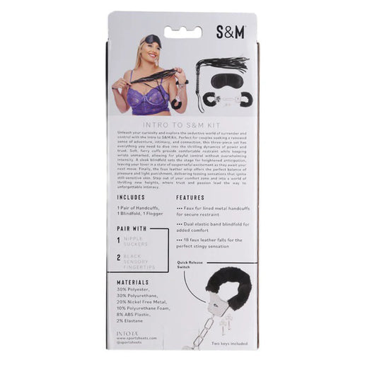 Sportsheets Intro to Sex and Mischief Bondage Kit — Black - SS100-31