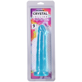 Doc Johnson Crystal Jellies Realistic Dildo — 9 Inch Teal - DJ0288-49-CD