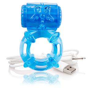 Screaming O Charged Big O Rechargeable Cock Ring — Blue (Each) - ABO-BU-101E