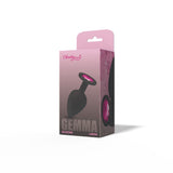 Gemma Pink Gem Black Silicone Plug - Large