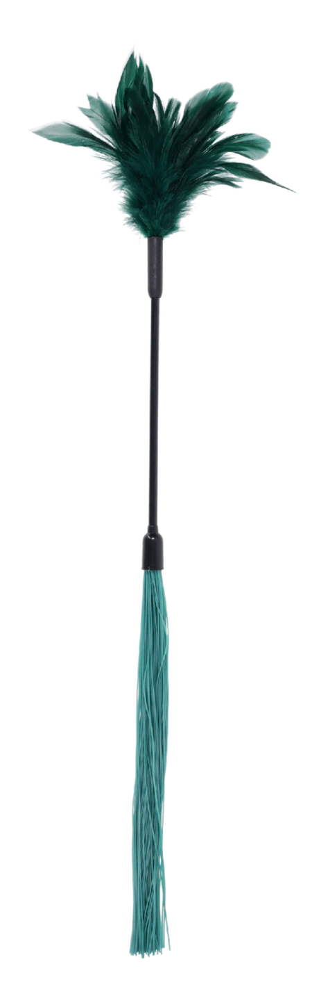Sportsheets Indica Feather Tickler — Green Dual-Ended Teaser - SS10221