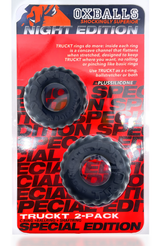 Truckt 2 Piece Cockring Set Atomic Jock - Night Black