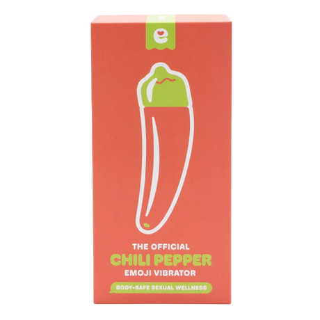 Emojibator Chili Pepper Vibrator — Medical-Grade Silicone, 4.76 in - EM7136