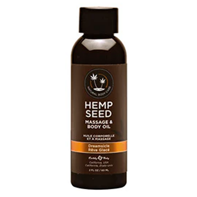 Earthly Body Dreamsicle Hemp Seed Massage Oil — 2 fl oz (60 ml) - EB-MAS206E